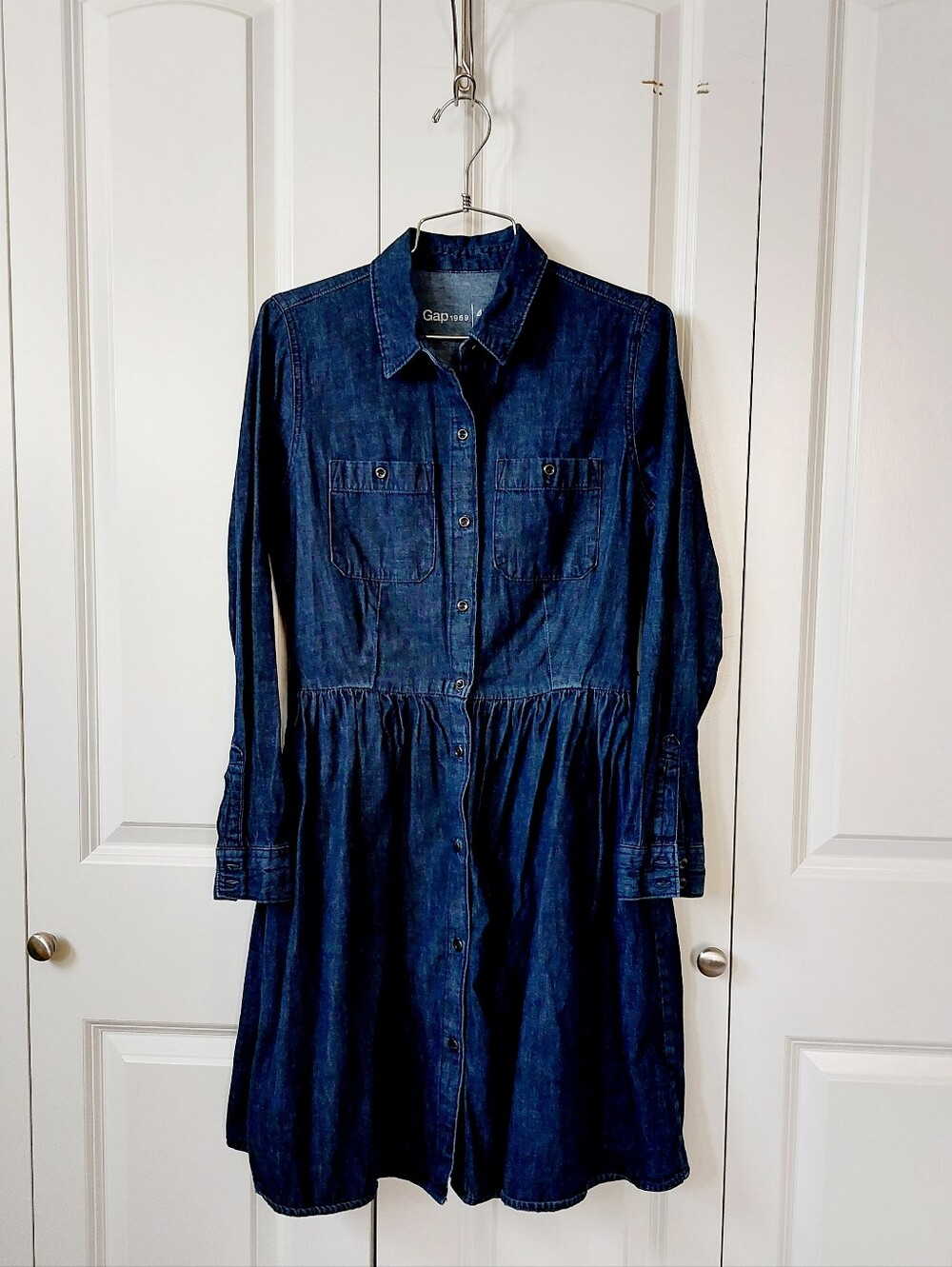 90s‎ Western Denim Dress Gap 4 Cottagecore Granny Teacher Prairie